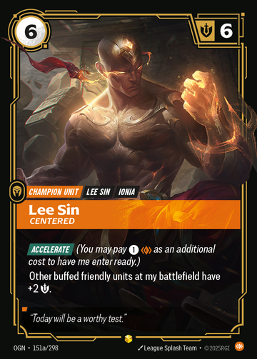 Lee Sin - Centered (Alternate Art) OGN-151A - Riftbound Alternate Art, English reference artwork