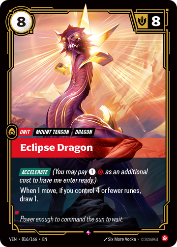 Eclipse Dragon VEN-016 - Riftbound Standard Art, English reference artwork