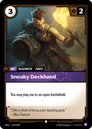 Sneaky Deckhand OGN-176 - Riftbound Standard Art, English reference artwork