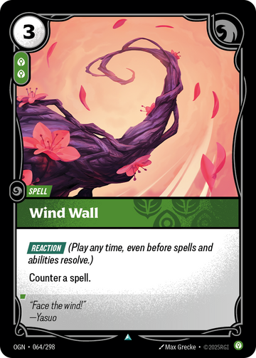 Wind Wall OGN-064 - Riftbound Standard Art, English reference artwork