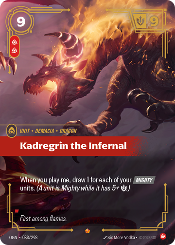 Kadregrin the Infernal OGN-038 - Riftbound Standard Art, English reference artwork