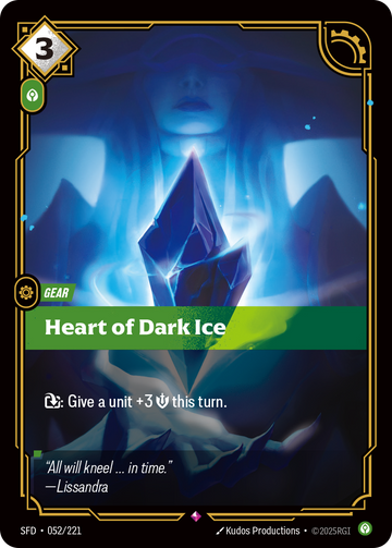 Heart of Dark Ice SFD-052 - Riftbound Standard Art, English reference artwork