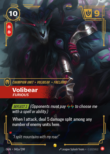 Volibear - Furious (Alternate Art) OGN-041A - Riftbound Alternate Art, English reference artwork