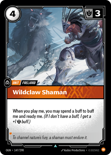 Wildclaw Shaman OGN-147 - Riftbound Standard Art, English reference artwork