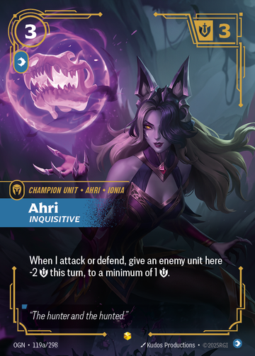 Ahri - Inquisitive (Alternate Art) OGN-119A - Riftbound Alternate Art, English reference artwork