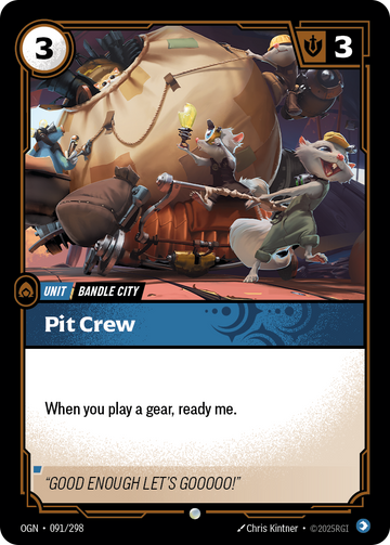 Pit Crew OGN-091 - Riftbound Standard Art, English reference artwork