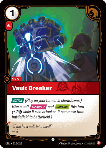 Vault Breaker UNL-010 - Riftbound Standard Art, English reference artwork