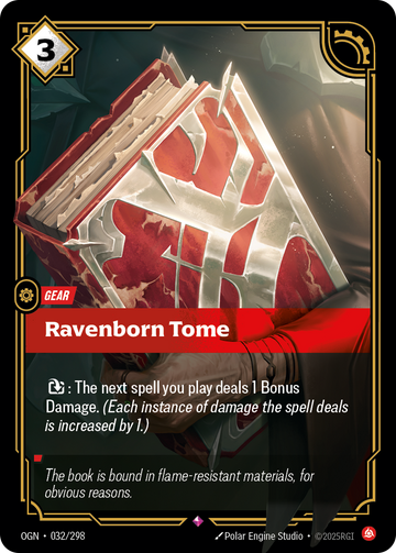 Ravenborn Tome OGN-032 - Riftbound Standard Art, English reference artwork