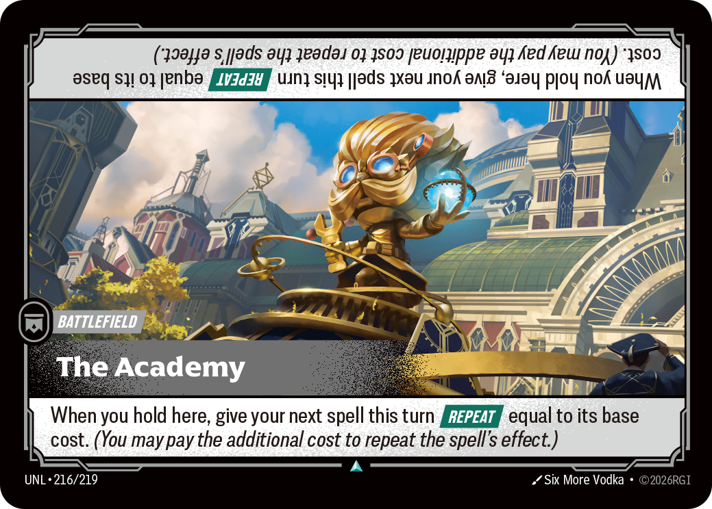 The Academy UNL-216 - Riftbound Standard Art, English reference artwork