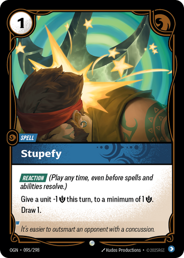 Stupefy OGN-095 - Riftbound Standard Art, English reference artwork