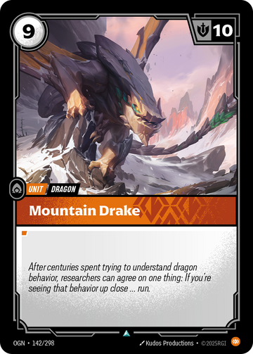 Mountain Drake OGN-142 - Riftbound Standard Art, English reference artwork
