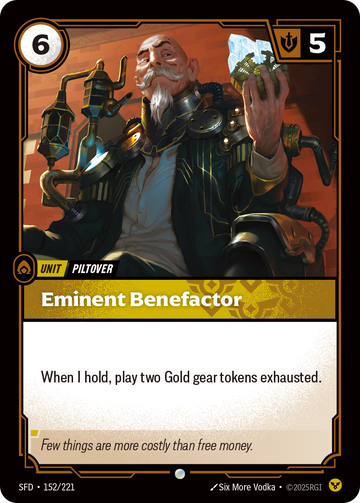 Eminent Benefactor SFD-152 - Riftbound Standard Art, English reference artwork
