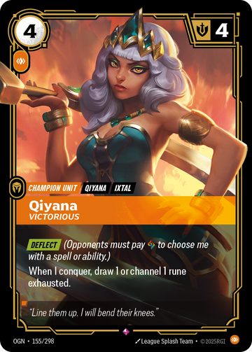 Qiyana - Victorious OGN-155 - Riftbound Standard Art, English reference artwork
