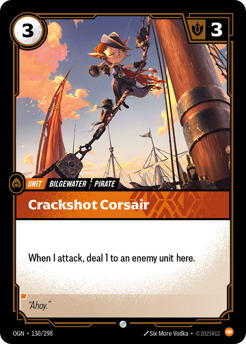 Crackshot Corsair OGN-130 - Riftbound Standard Art, English reference artwork