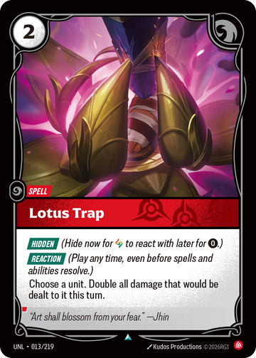 Lotus Trap UNL-013 - Riftbound Standard Art, English reference artwork