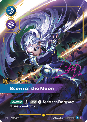 Diana, Scorn of the Moon (Signature) UNL-234S - Riftbound Signature, English reference artwork