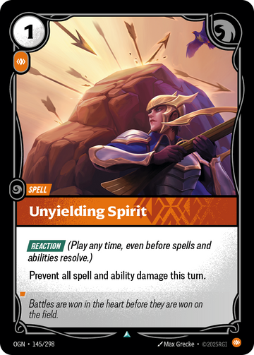 Unyielding Spirit OGN-145 - Riftbound Standard Art, English reference artwork