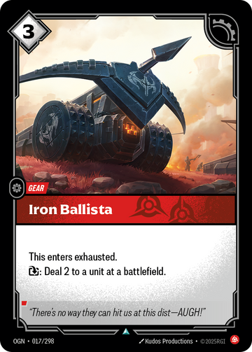 Iron Ballista OGN-017 - Riftbound Standard Art, English reference artwork