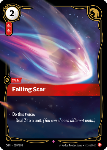 Falling Star OGN-029 - Riftbound Standard Art, English reference artwork