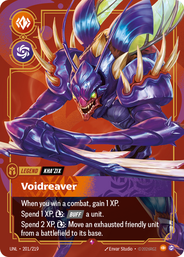 Kha'Zix, Voidreaver UNL-201 - Riftbound Standard Art, English reference artwork