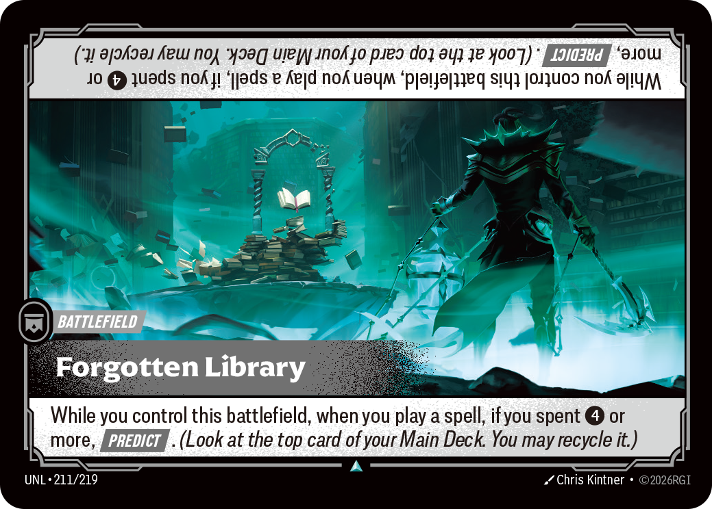 Forgotten Library UNL-211 - Riftbound Standard Art, English reference artwork