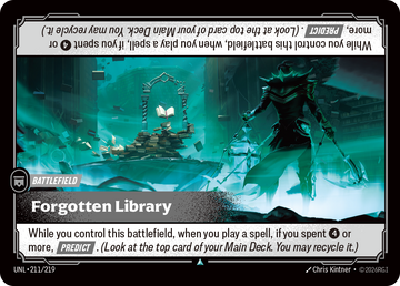 Forgotten Library UNL-211 - Riftbound Standard Art, English reference artwork