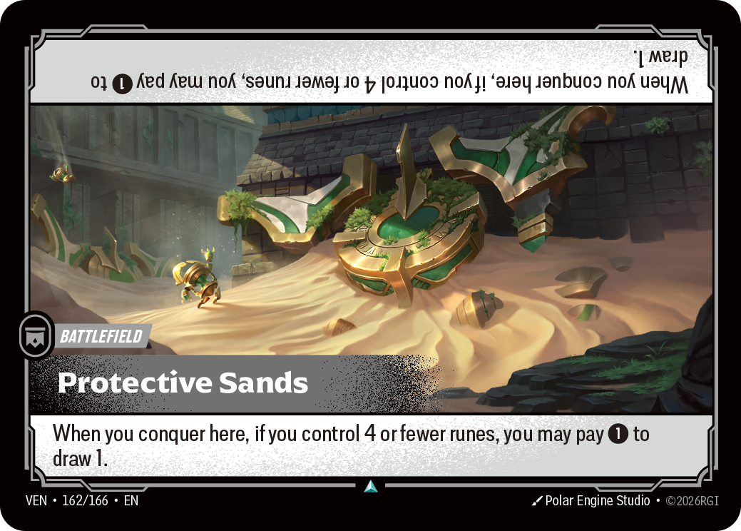 Protective Sands VEN-162 - Riftbound Standard Art, English reference artwork