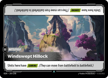 Windswept Hillock OGN-297 - Riftbound Standard Art, English reference artwork