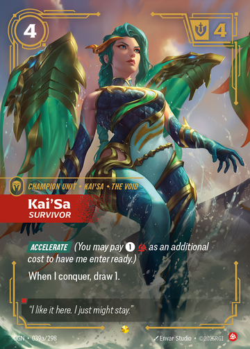 Kai'Sa - Survivor (Alternate Art) OGN-039A - Riftbound Alternate Art, English reference artwork