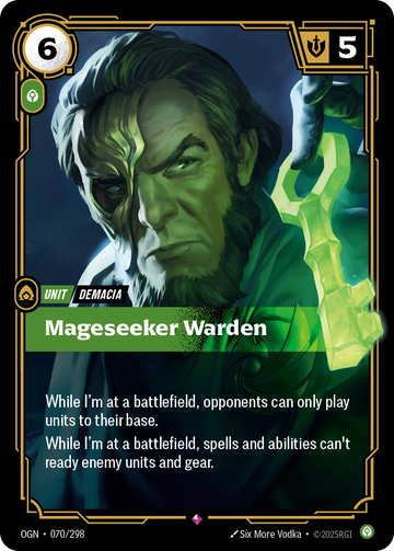 Mageseeker Warden OGN-070 - Riftbound Standard Art, English reference artwork