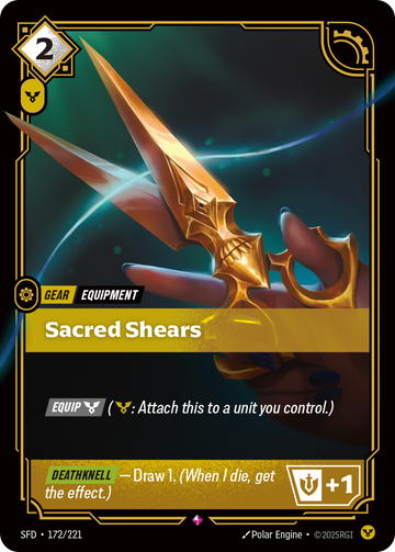 Sacred Shears SFD-172 - Riftbound Standard Art, English reference artwork