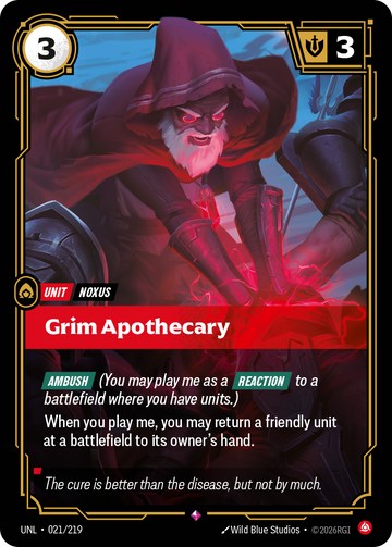 Grim Apothecary UNL-021 - Riftbound Standard Art, English reference artwork