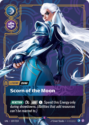 Diana, Scorn of the Moon UNL-197 - Riftbound Standard Art, English reference artwork