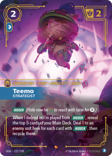 Teemo - Strategist OGN-121 - Riftbound Standard Art, English reference artwork