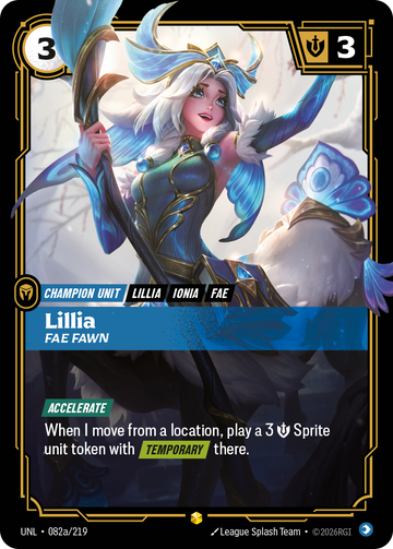 Lillia, Fae Fawn (Alternate Art) UNL-082A - Riftbound Alternate Art, English reference artwork