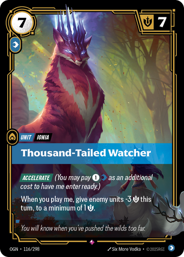 Thousand-Tailed Watcher OGN-116 - Riftbound Standard Art, English reference artwork