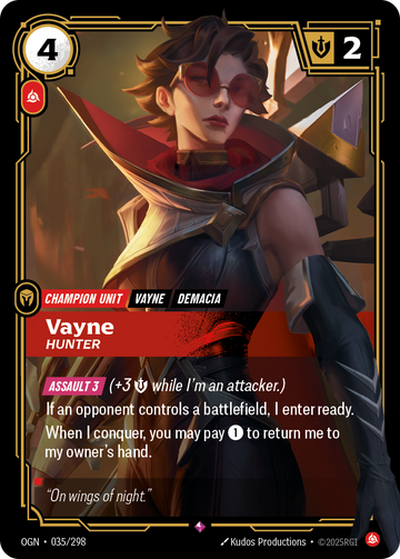 Vayne - Hunter OGN-035 - Riftbound Standard Art, English reference artwork