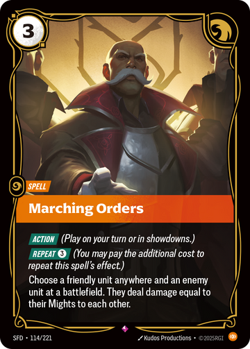 Marching Orders SFD-114 - Riftbound Standard Art, English reference artwork