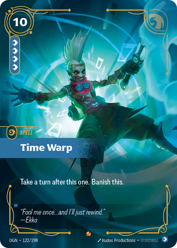 Time Warp OGN-122 - Riftbound Standard Art, English reference artwork
