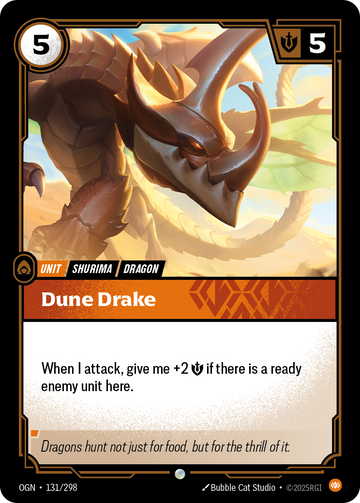 Dune Drake OGN-131 - Riftbound Standard Art, English reference artwork