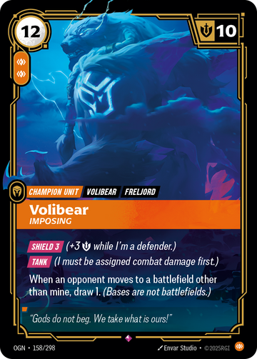 Volibear - Imposing OGN-158 - Riftbound Standard Art, English reference artwork