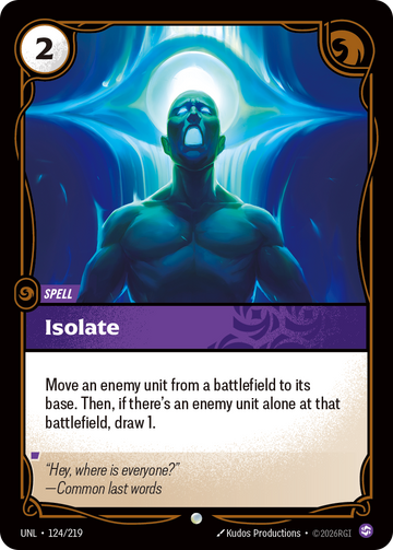 Isolate UNL-124 - Riftbound Standard Art, English reference artwork