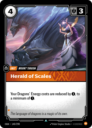 Herald of Scales OGN-140 - Riftbound Standard Art, English reference artwork