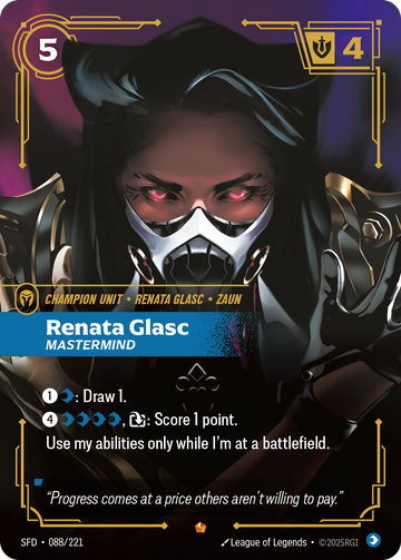 Renata Glasc, Mastermind SFD-088 - Riftbound Standard Art, English reference artwork