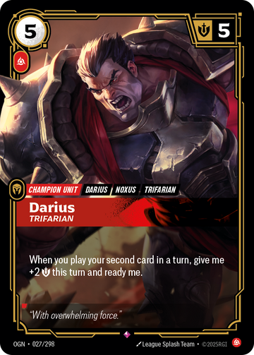 Darius - Trifarian OGN-027 - Riftbound Standard Art, English reference artwork