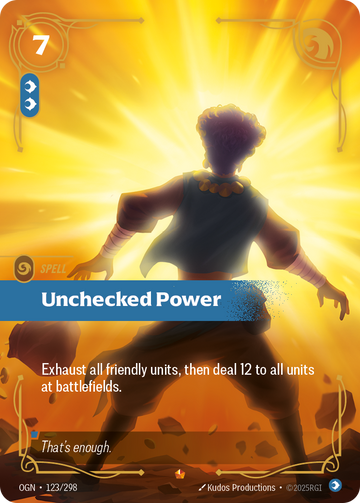 Unchecked Power OGN-123 - Riftbound Standard Art, English reference artwork