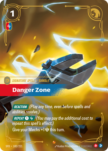 Danger Zone SFD-182 - Riftbound Standard Art, English reference artwork