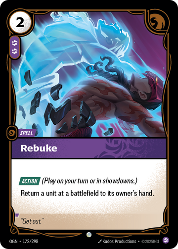 Rebuke OGN-172 - Riftbound Standard Art, English reference artwork