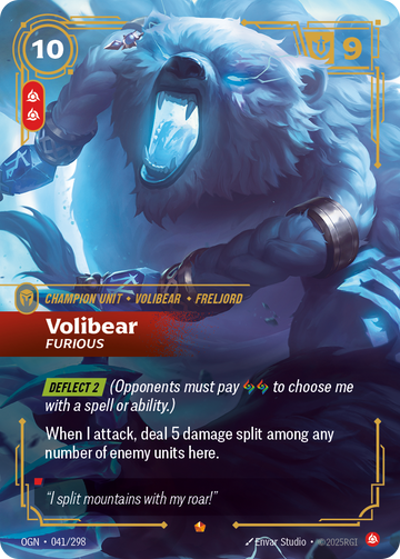 Volibear - Furious OGN-041 - Riftbound Standard Art, English reference artwork