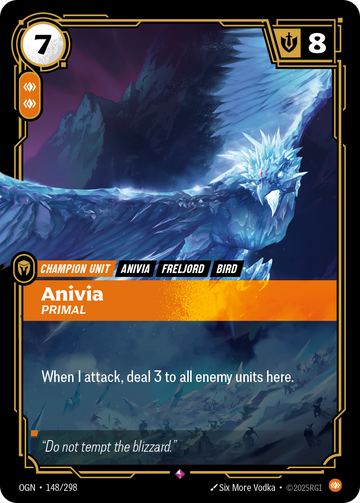Anivia - Primal OGN-148 - Riftbound Standard Art, English reference artwork